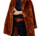 CLOSED Womens Faux Fur Coat Mortimer Oversize 25% COTTON Brown Size S C9... - $576.37