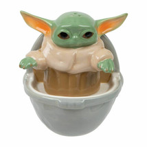 Star Wars The Mandalorian Grogu Sculpted Ceramic Salt and Pepper Shakers Set NEW - £15.50 GBP