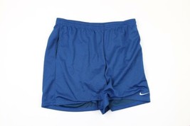 Vtg Nike Mens Large Travis Scott Mini Swoosh Above Knee Mesh Shorts Royal Blue - £39.52 GBP