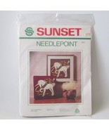 Sunset The Christmas Unicorn 6050 Needlepoint Kit Robin York Wool Yarn 1982 - £30.94 GBP