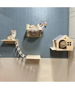 Wall Mounted Cat Condo Wooden Climbing Shelf for Resting and Sleeping - $1,234.57 MXN+