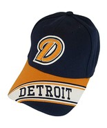 Detroit Banner Style Adjustable Baseball Cap (Navy/Orange) - £11.95 GBP
