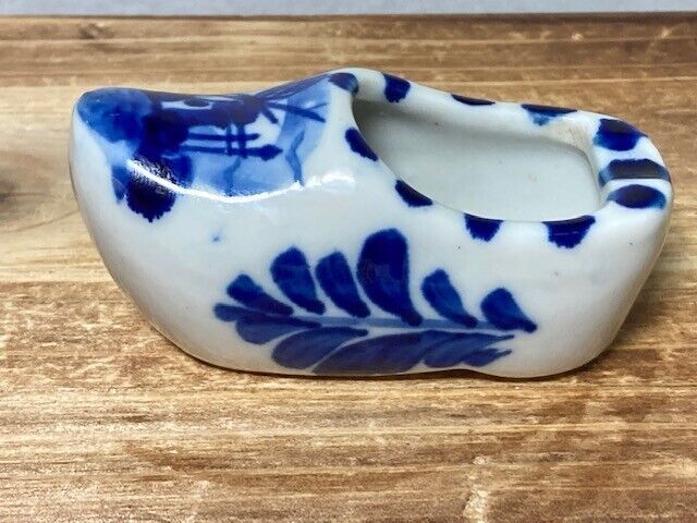 Delft Blue Miniature Dutch Clog Shoe Decorative Hand Painted Ceramic 2.75&quot; - $4.90