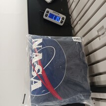 NASA Houston Men Bluish Gray Hoodie Pullover Graphic Sweatshirt Size M Chest 44" image 7