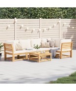  Garden Lounge Set Natural wood Solid acacia wood Medium Modular - $18,972.45 MXN