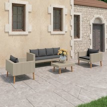vidaXL Beige Garden Furniture Set (4-Piece Rectangular) - €464,84 EUR