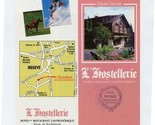 L&#39;Hostellerie Hotel Restaurant Gastronomique Brochure Megeve France  - $17.82