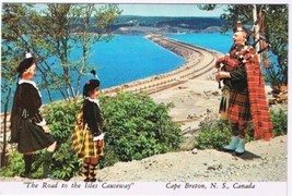 Cape Breton Nova Scotia Postcard The Road To The Isles Causeway Strait of Canso - £2.21 GBP