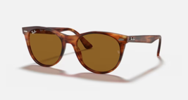 RAY-BAN Wayfarer Ii Classic Sunglasses RB2185 954/33 Striped Havana / Brown Lens - £95.25 GBP