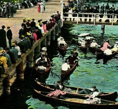 Leschi Park Crowd and Canoes Seattle WA WashingtonUNP DB  Postcard T14 - £6.29 GBP