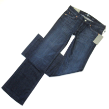 NWT 7 For All Mankind Dojo in New York Dark Original Trouser Flare Jean 30 x 34½ - £93.79 GBP