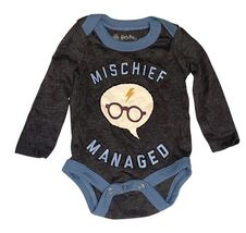 Harry Potter Baby Bodysuit One Piece Lot Newborn NB Mischief Managed Dumbledore image 2