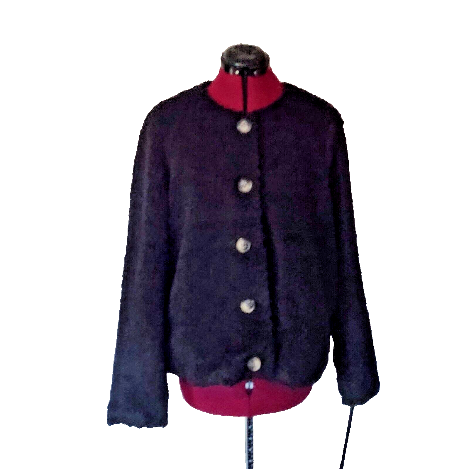 VERO MODA Cozy Amanda Short Teddy Jacket Black Women Pockets Size XL - $39.02