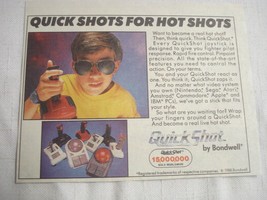 1988 Color Ad QuickShot Video Game Joysticks by Bondwell - £6.24 GBP