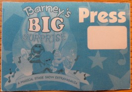 Barney Vintage 1998 Press Pass Barney&#39;s Big Suprise Musical Stage Show P... - $185.98 MXN