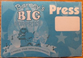 Barney Vintage 1998 Press Pass Barney&#39;s Big Suprise Musical Stage Show P... - $9.77