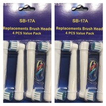 8 Count Oral-B SB-17A Flexisoft Replacement Toothbrush Heads Soft Bristles - £76.18 GBP