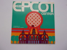 Vintage 1982 Walt Disney World Epcot Center Map &amp; Guide Kodak Info w/Dial 1982 - £7.84 GBP
