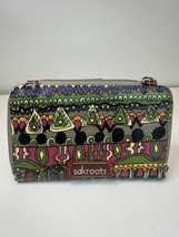 Sakroots Crossbody Wallet Geometric Zip Around Womens Clutch Multicolor - $12.19