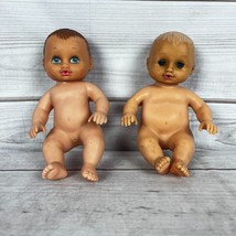 Lot of 2 Vintage 1995 Lauer Toys Water Baby Dolls Blue Sleep &amp; Open Eyes - £15.21 GBP