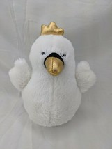 Animal Adventure White Bird Swan Plush Gold Beak Crown 7 In 2018 Stuffed Animal  - $8.95