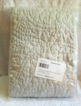 Pottery Barn Belgian Flax Linen Floral Stitch Gray King Pillow Sham New #P162 - £39.10 GBP
