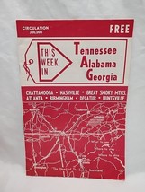 Vintage 1964 This Week In Tennessee Alabama Georgia Brochure Booklet - €9,54 EUR