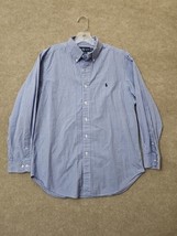 Ralph Lauren Mens Dress Shirt 16 32-33 Blue Check Classic Fit Long Sleev... - $19.67