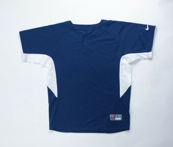 Nike Vapor Dri-FIT Baseball Jersey Navy Blue Youth Large Henley 399210 - $8.75
