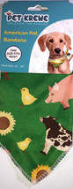 Pet Krewe American Pet Bandana W Animals-One Size Fits Mosts-Neck Size: ... - $18.69