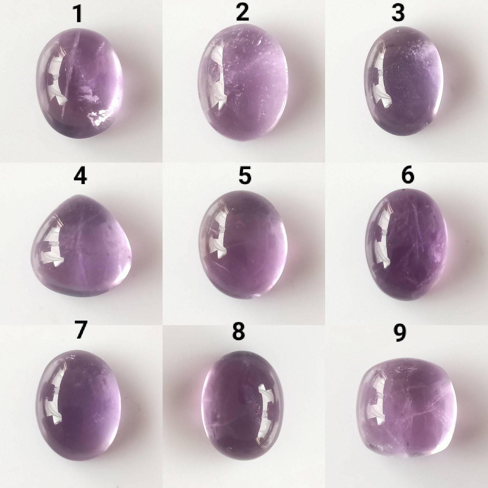 Natural Amethyst, Amethyst Cabochon, Medium, Oval ,Pear, Cushion Shape, ... - $12.00