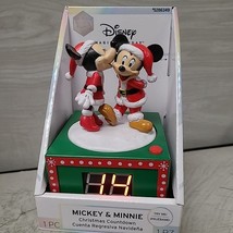 Gemmy 5.5&quot; Disney Minnie Kissing Mickey Talking Christmas Countdown Clock NEW - £19.52 GBP