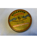 Vtg Gillett&#39;s Genuine Spanish Saffron Spice Tin Sherer Gillett Co. Owl o... - £40.02 GBP