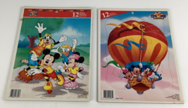 Disney Mickey&#39;s Stuff For Kids Tray Puzzles Hot Air Balloon Rollerblade Vintage - £17.13 GBP