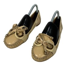 Jeffery Campbell Beige Patent Leather Moccasins With Bow Accent Womens S... - $41.80