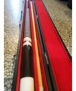 Billiard Pool Cue Stick 2 Piece With Black Case Navy Blue &amp; White String... - $60.72