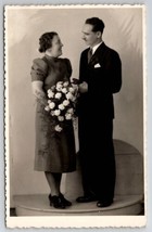 RPPC Couple Wedding She&#39;s Excited He May Be Questioning Decision Postcard I28 - $9.95