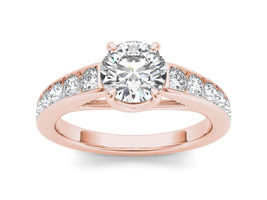 14K Rose Gold 1 1/2ct TDW Diamond Exquisite Engagement Ring - £3,665.94 GBP