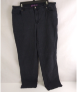 Gloria Vanderbilt Mid-Rise Midnight Black Straight Leg Jeans Plus Size 16W - $17.77