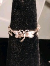 925 Sterling Silver Dragonfly Band Ring Size 8 Free Shipping - $22.99
