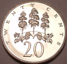 Large Proof Jamaica 1970 20 Cents~Only 12,000 Minted~Mahoe Tree - £8.21 GBP