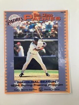 1994 San Diego Padres Baseball Club Spring Training Program - $18.97