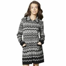 Missoni for Target Knit Long Sweater Coat w/ pockets - Black &amp; White Chevron XS - £239.80 GBP