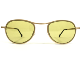 Vintage la Eyeworks Sunglasses SLICK 555 Gold Round Frames with Yellow Lenses - £48.79 GBP