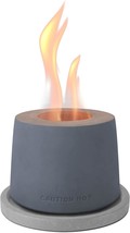 Kante Concrete Tabletop Fire Pit With 6&quot; Light Gray Base, Ethanol Fire, Basic - £24.75 GBP