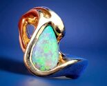 Original EARTH MINED OPAL Engagement Ring Sculptural Design Solitaire 14... - $3,795.25