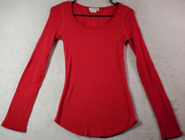Op Shirt Top Junior Size Medium Red 100% Cotton Long Casual Sleeve Round Neck - £7.50 GBP