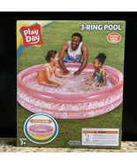 3 Ring Inflatable Pink Swimming Pool Unicorn Design Kids Summer Toddler ... - £27.29 GBP