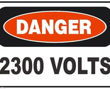 Danger 2300 Volts Electrical Electrician Safety Sign Sticker Decal Label... - £1.58 GBP+