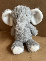 Carters Gray Plush Elephant Baby Lovey Shaggy Curly Fur Style 8&quot; 2013 HT... - £27.65 GBP